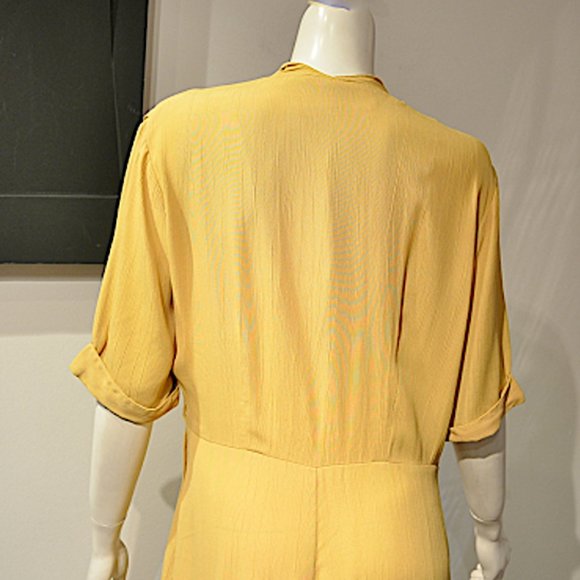 Vintage 80's Taryn Dechellis Straw Polo Midi Dress - Picture 6 of 9